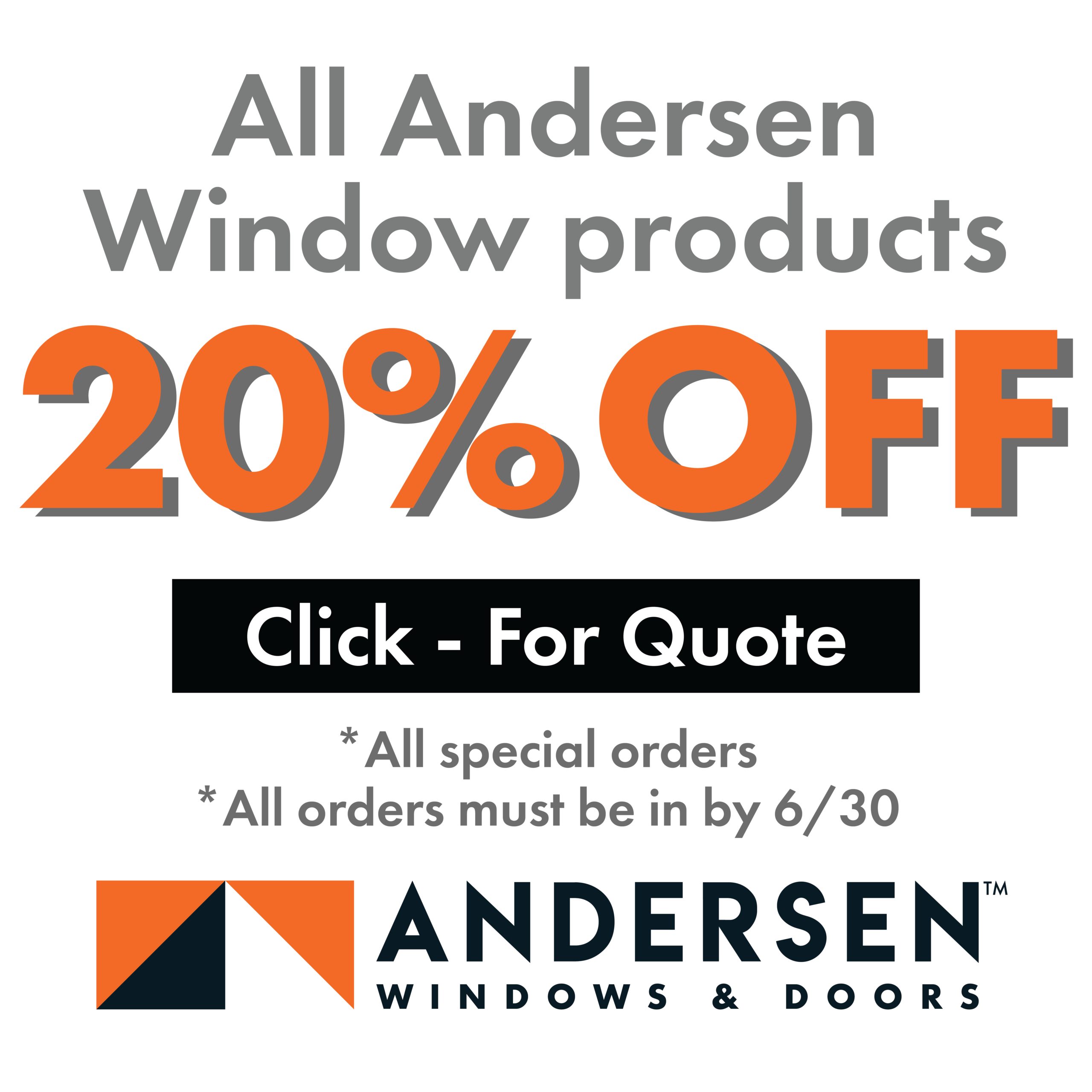 20% off andersen windows june 2026 at siwek lumber in minneapolis, mn